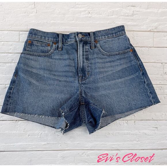 Madewell The Perfect Jean Short in Burnett Wash Tencel Lyocell Size 24 - Picture 2 of 14